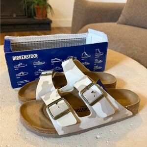 Birkenstock ARIZONA BS Desert Camo Sand sz 39 NEW